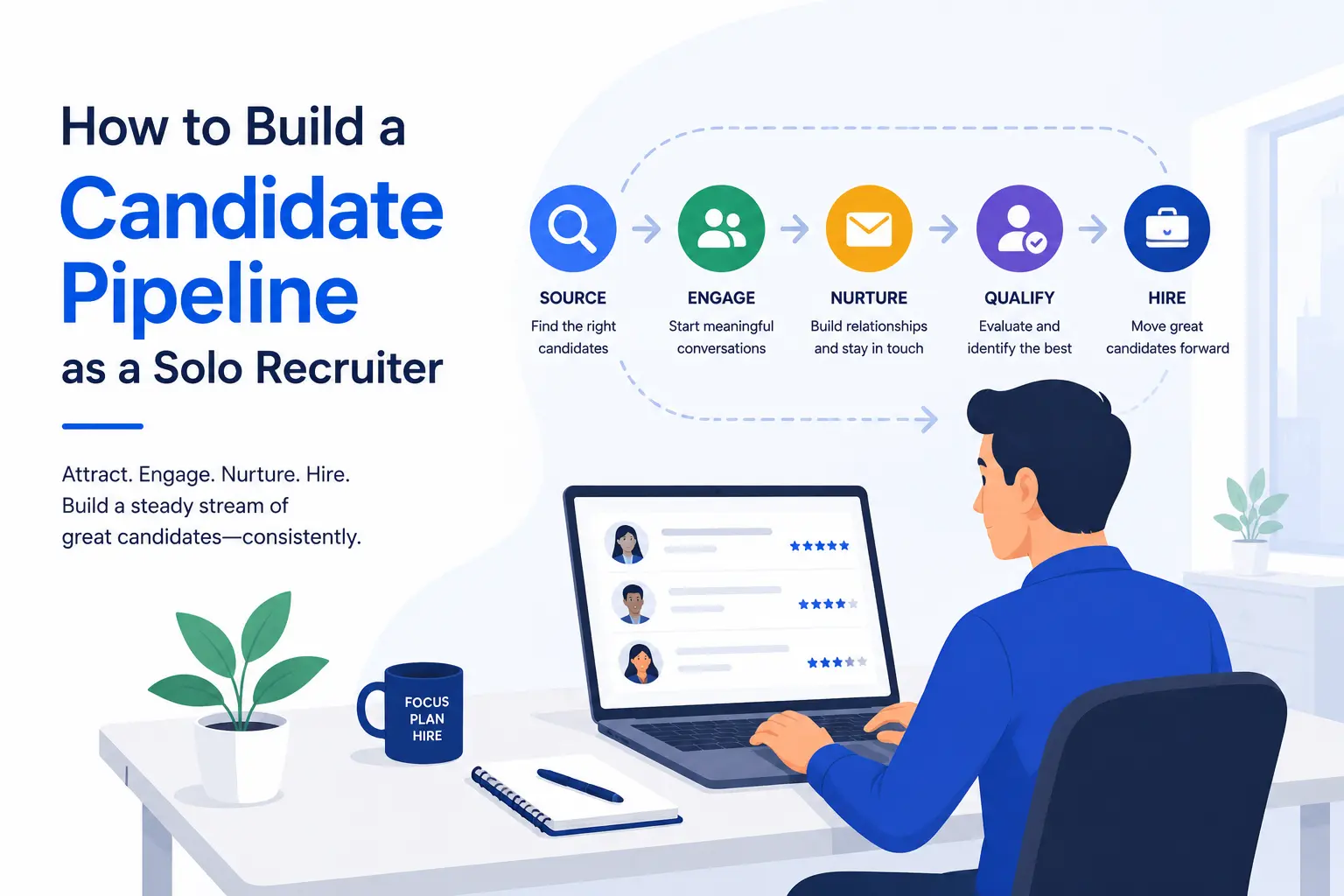 How to Build a Candidate Pipeline as a Solo Recruiter (2026 Guide) Featured Image