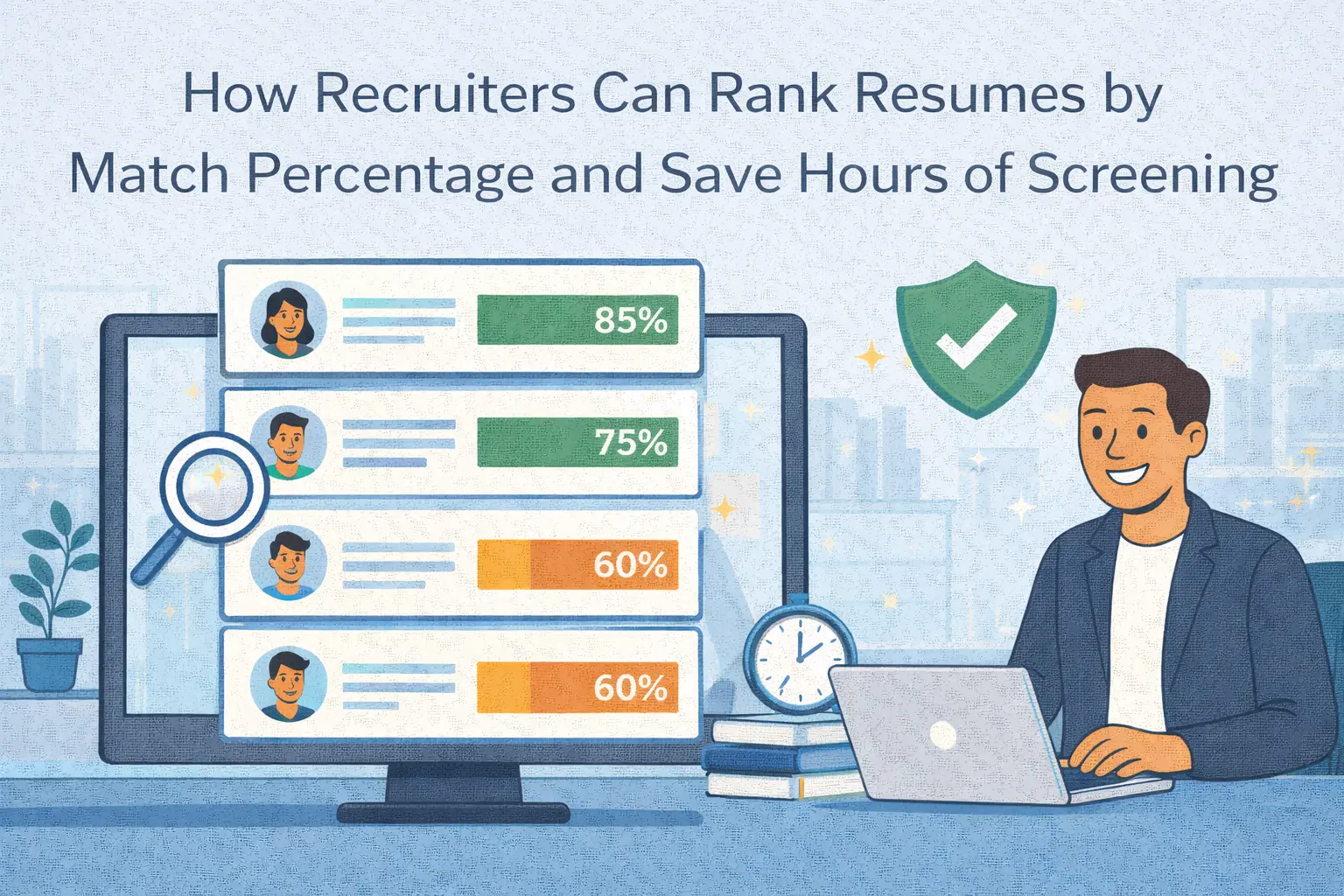 How Recruiters Can Rank Resumes by Match Percentage and Save Hours of Screening Featured Image